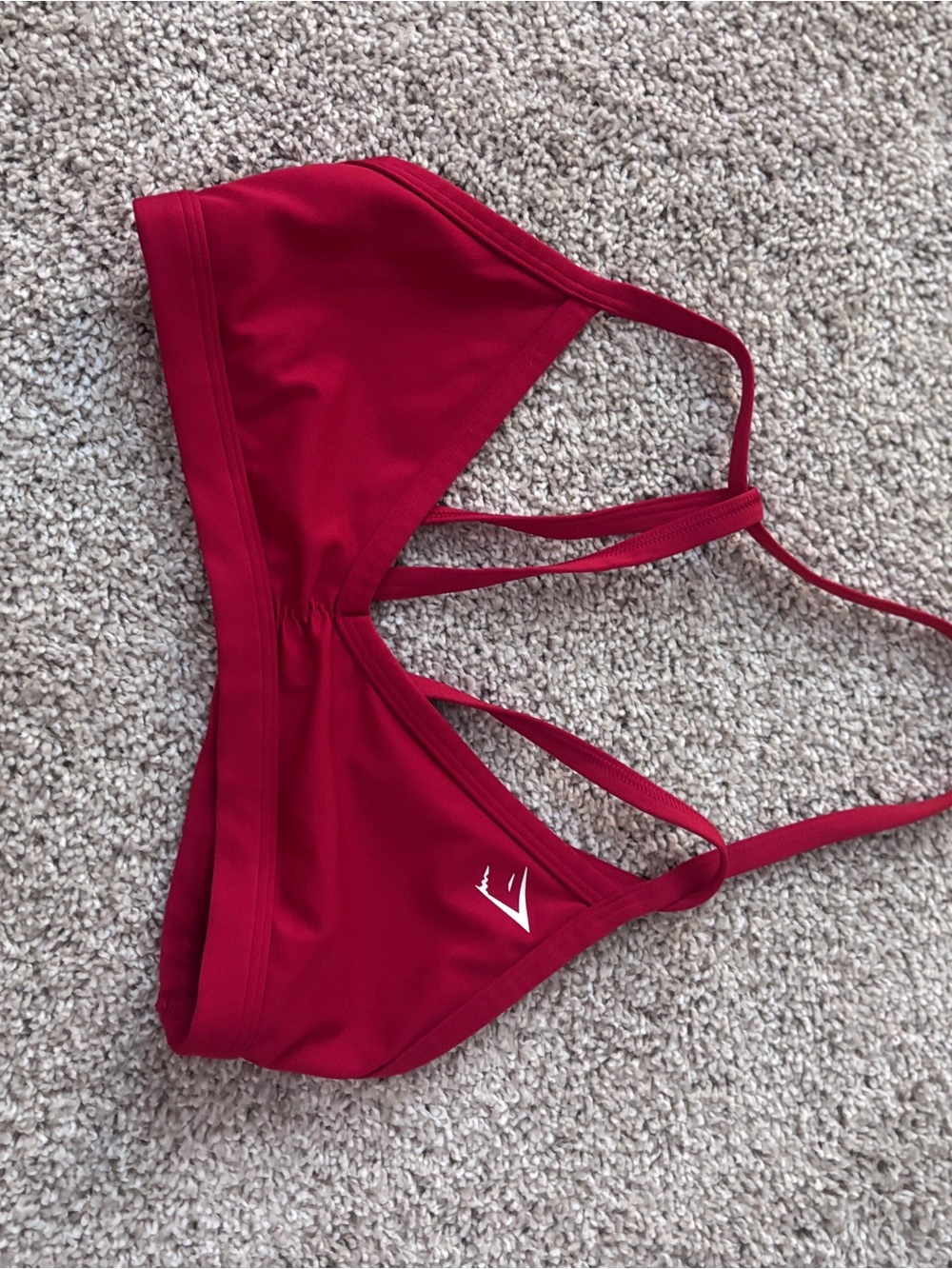 Gymshark Deep Red Strappy Women's Swim Top